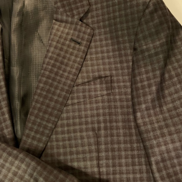 NWOT $1689 Emporio Armani GLine 100% Virgin Wool Men’s Blazer Check Sz US40 - Picture 7 of 8